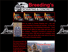 Tablet Screenshot of breedingexcavating.com